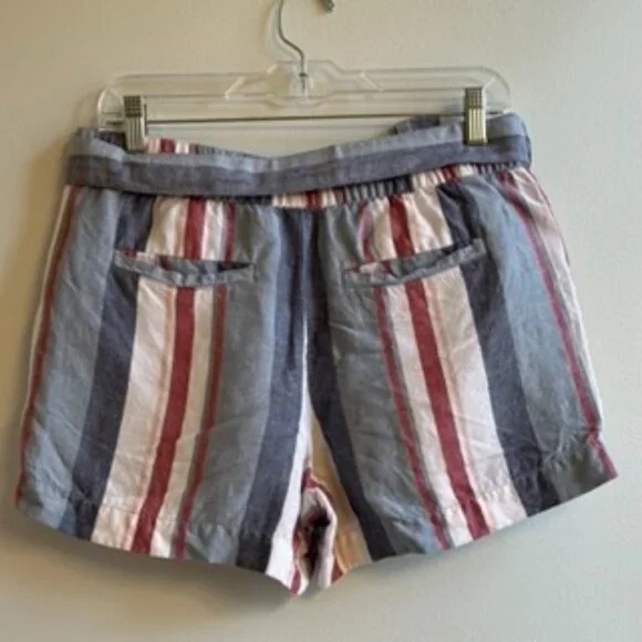 Loft Red, White, and Blue Striped Shorts, Size Small - Picture 3 of 4